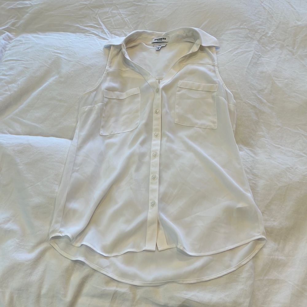 Express White Portifino Tank Top Blouse